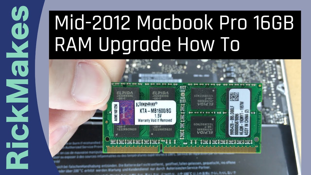 macbook pro mid 2012 memory upgrade 16gb