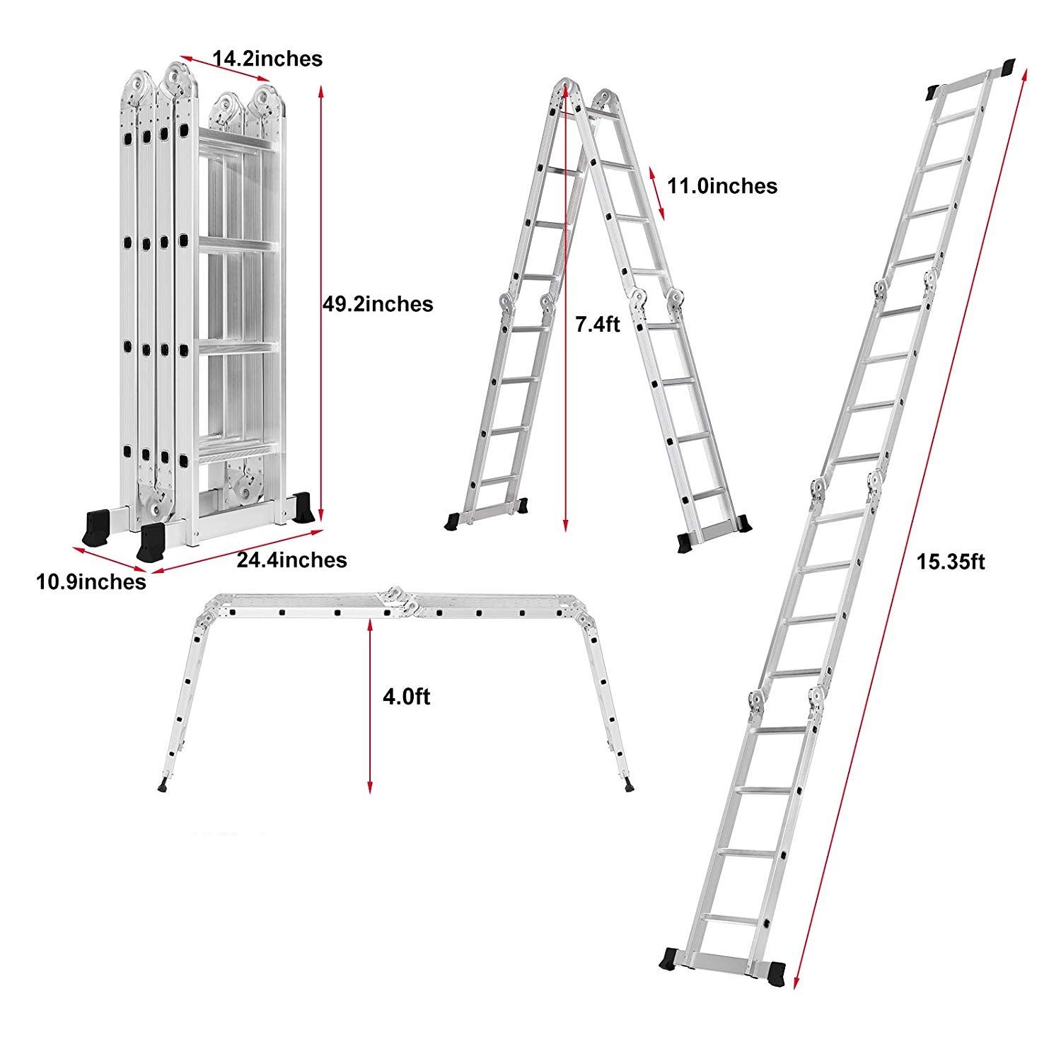 folding ladder 15 ft