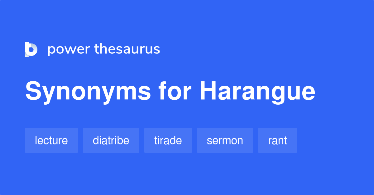 harangue synonym