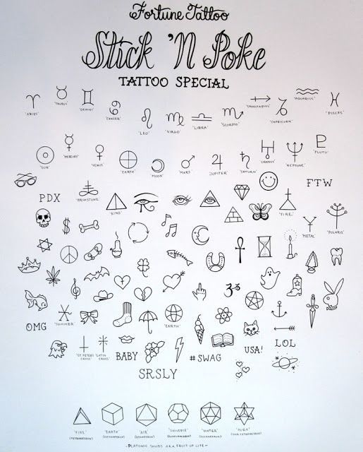 little stick and poke ideas