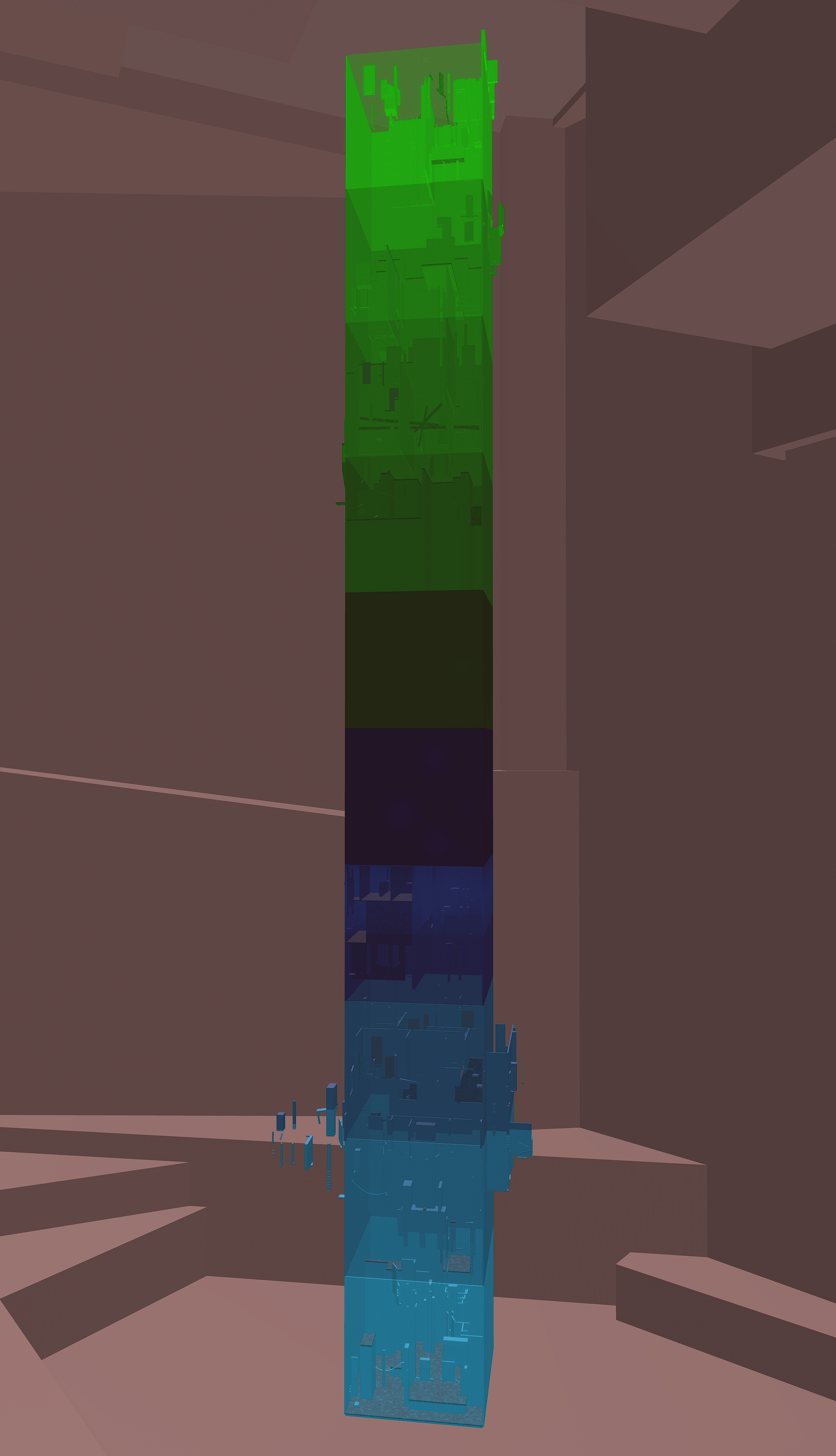 tower of elongated runs