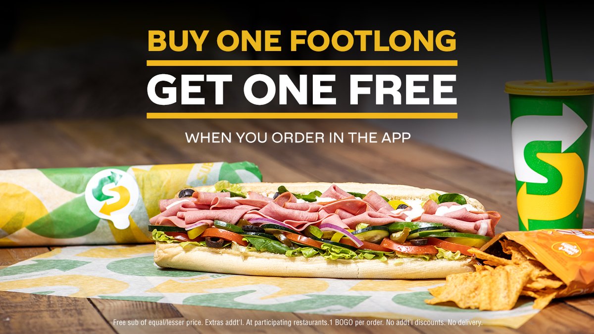 subway buy one get one