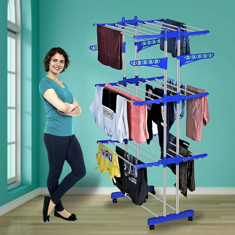 steel floor cloth dryer stand