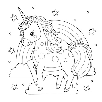 dibujo unicornio para colorear