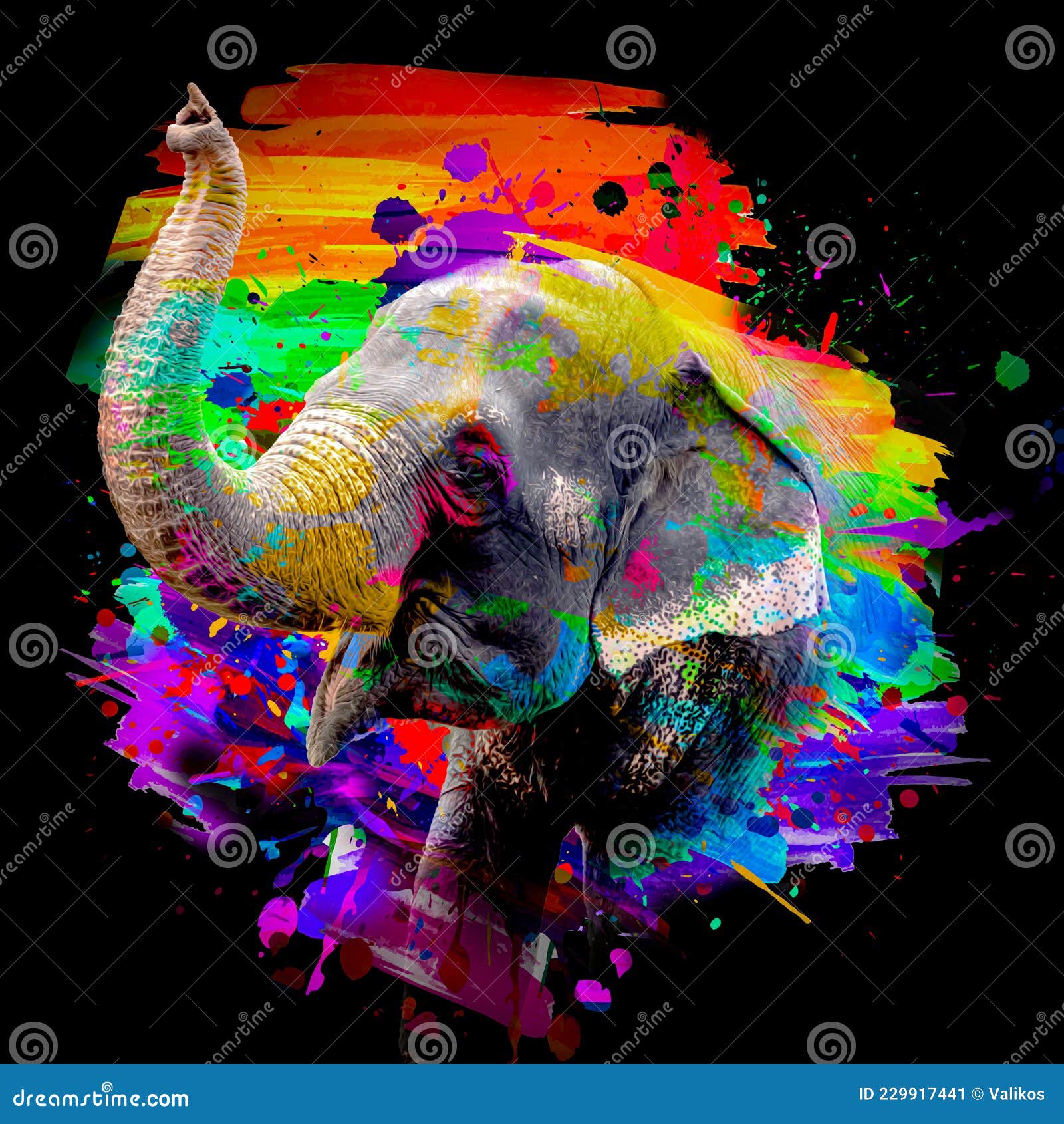 colorful elephant wallpaper