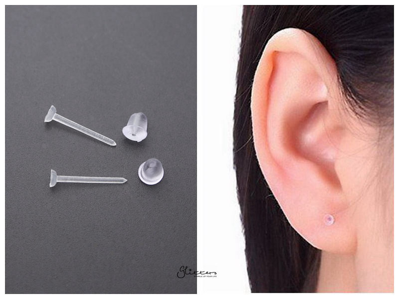 ear piercing clear stud