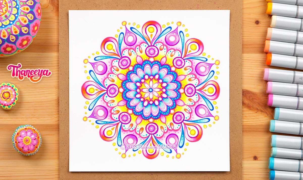 easy mandala art painting