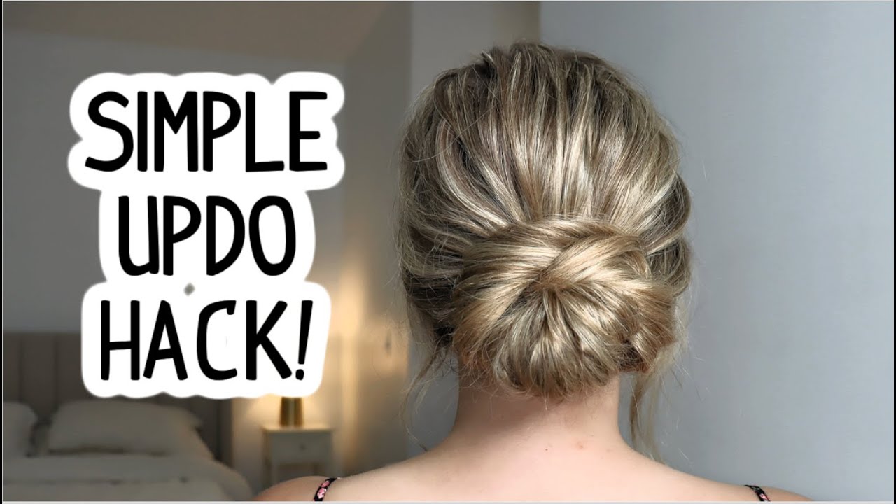 easy updo hairstyles medium length hair