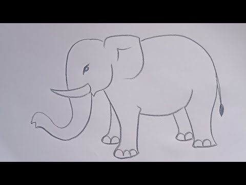 easy way to draw elephant