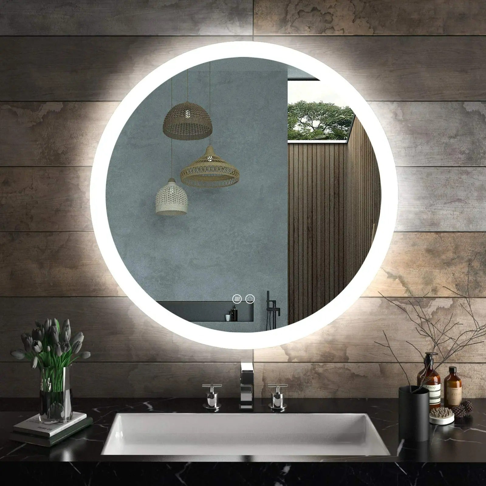 non fog bathroom mirror