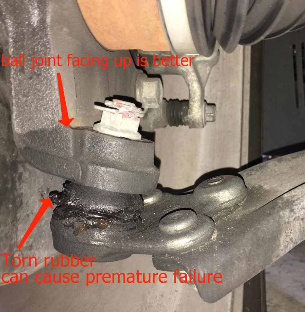 acura tl ball joint failure