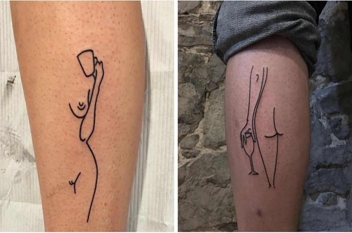 tatuaje silueta de mujer