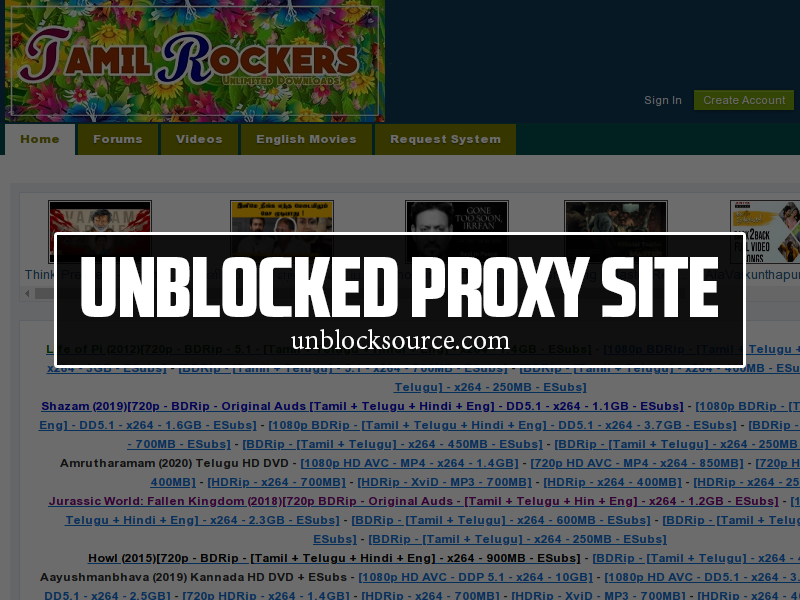 tamilrockers unblock site