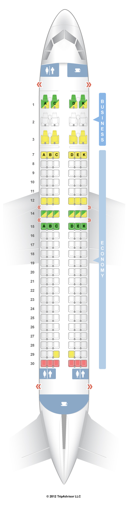 airbus a320 seat layout