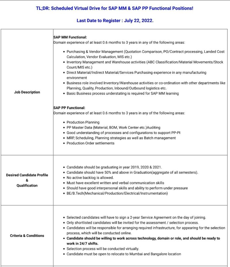 sap mm jobs in capgemini