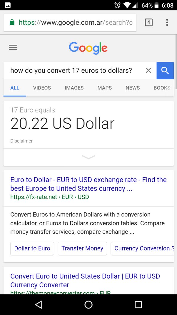 euro to dollars conversion