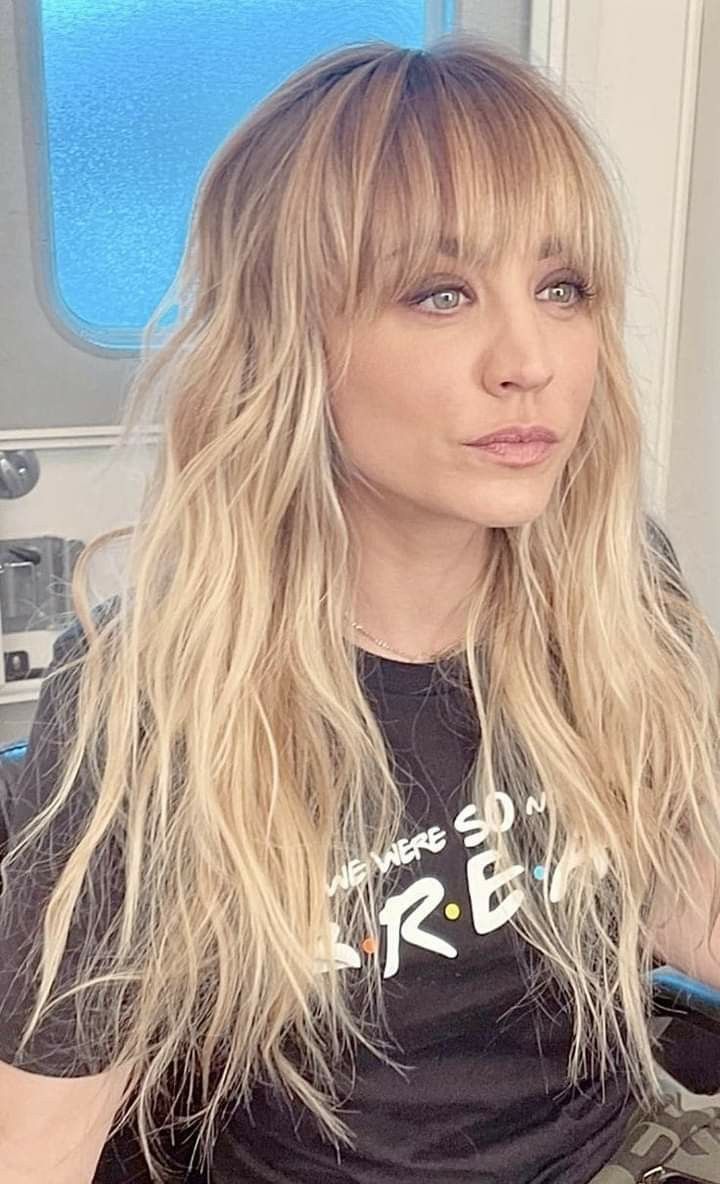 kaley cuoco bangs 2023