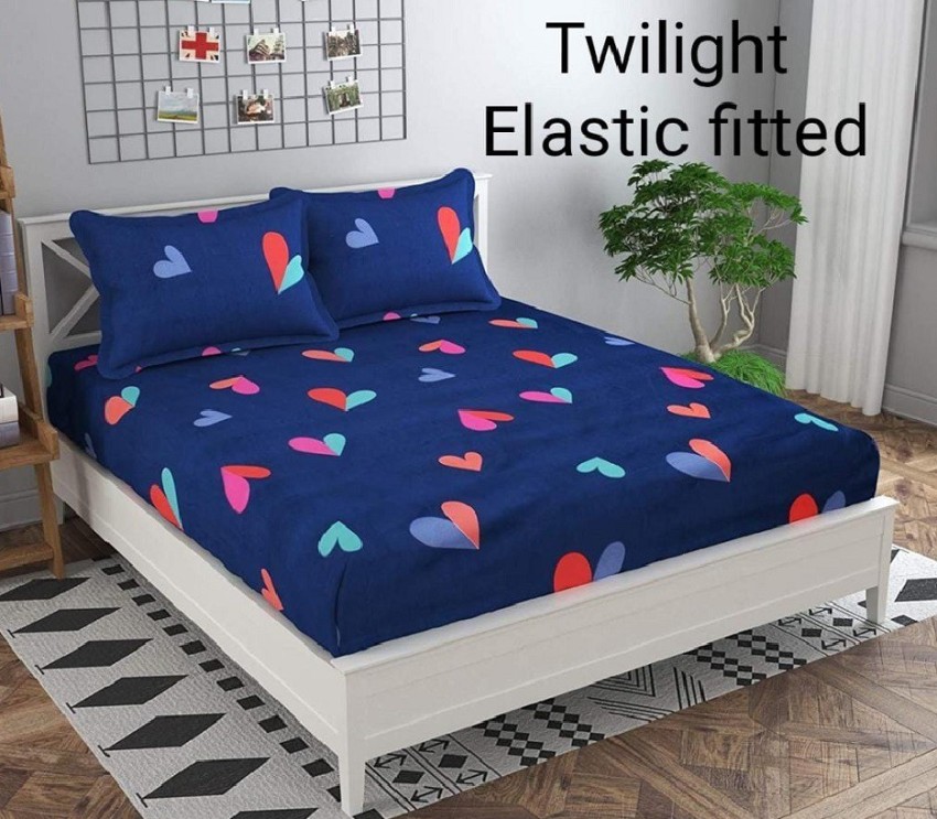 elastic fitted cotton bed sheets online india