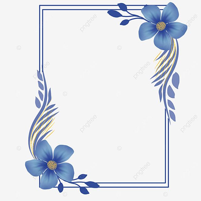 elegant blue flower border design