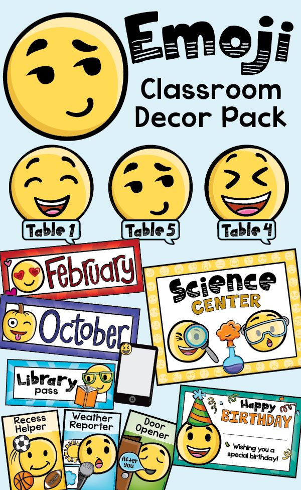 emoji classroom decorations free