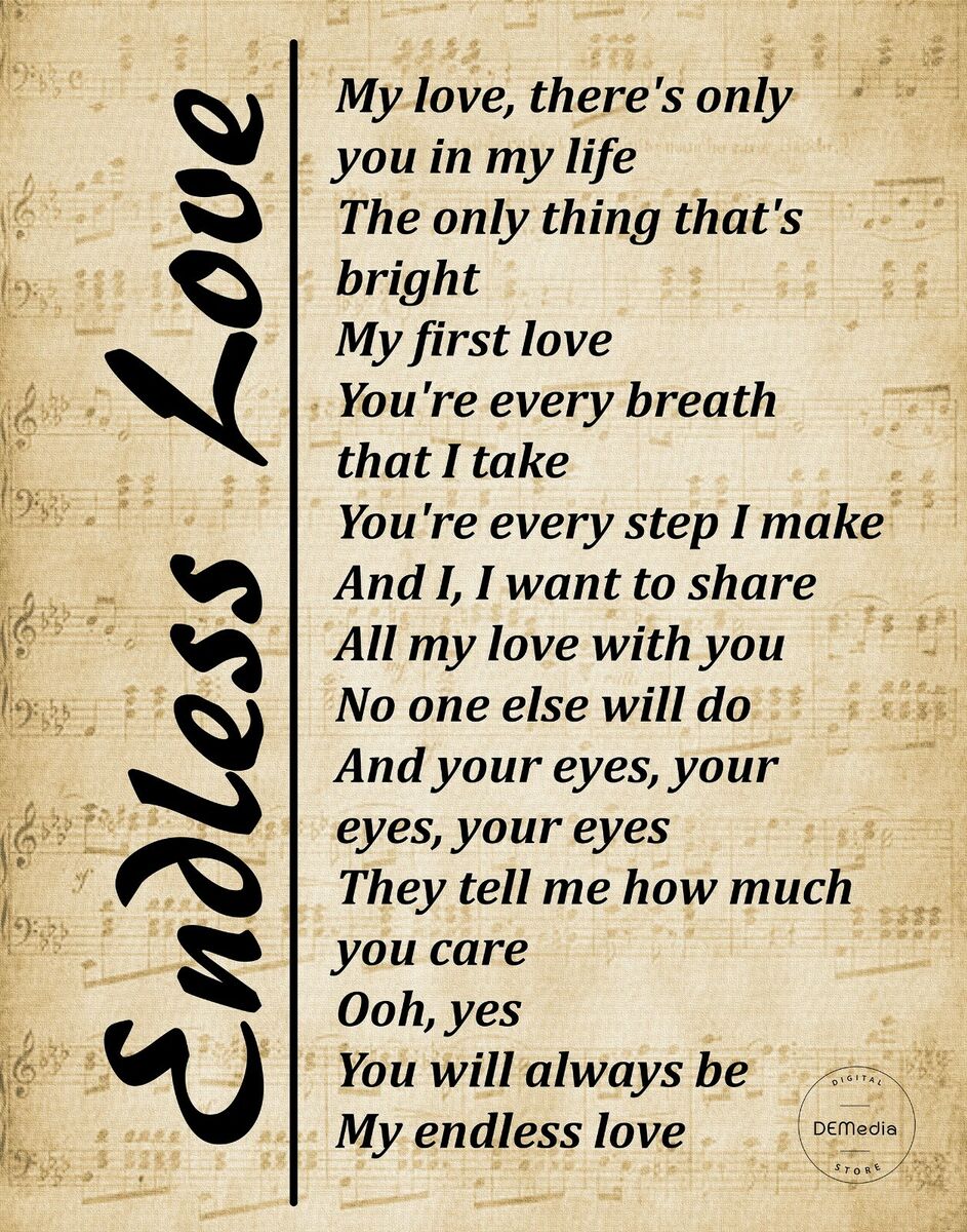 endless love song lyrics