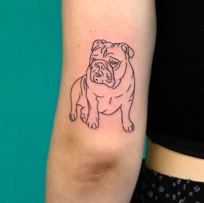 english bulldog tattoo designs