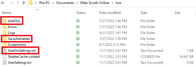 eso addon folder