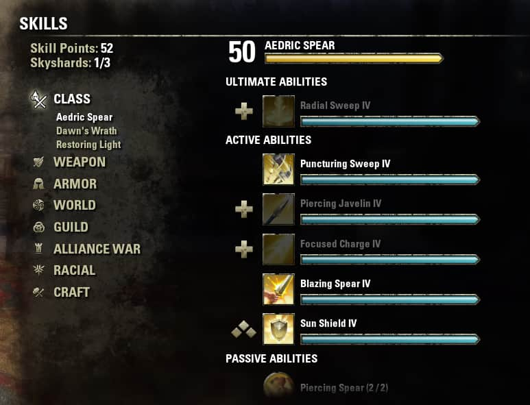 eso online skills