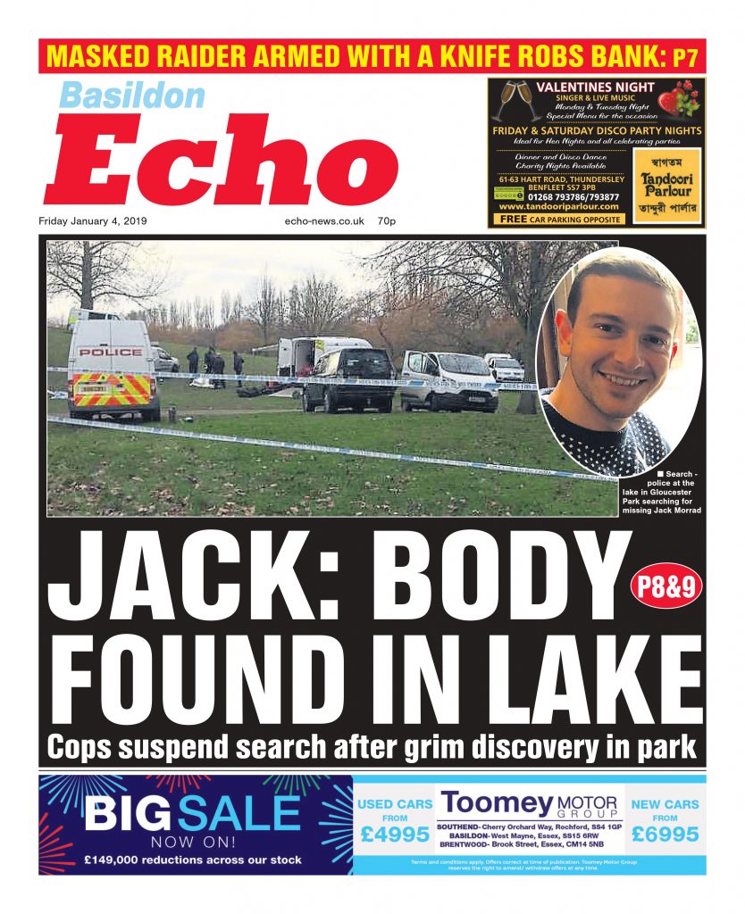 evening echo basildon today