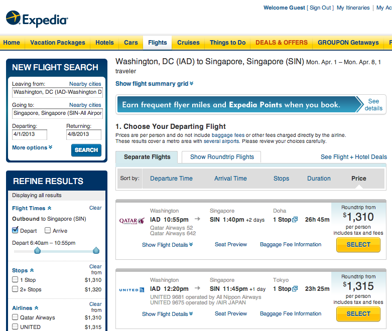 expedia com flight