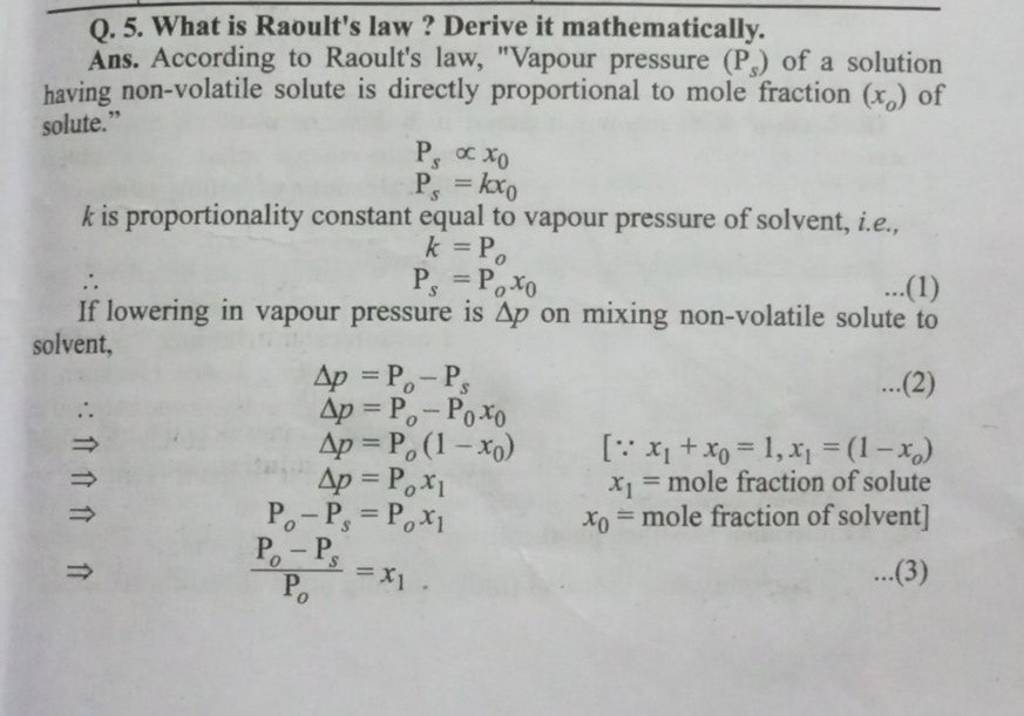 explain raoults law