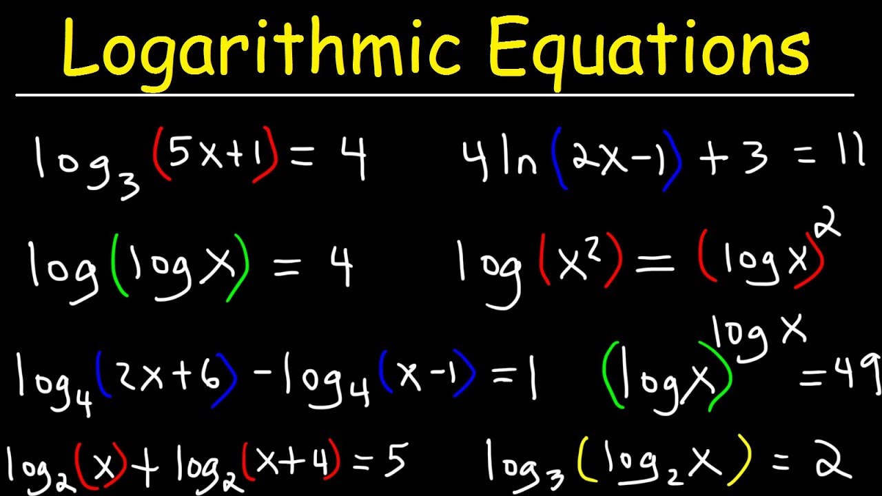 exponential and logarithmic equation solver