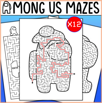 among us maze printable