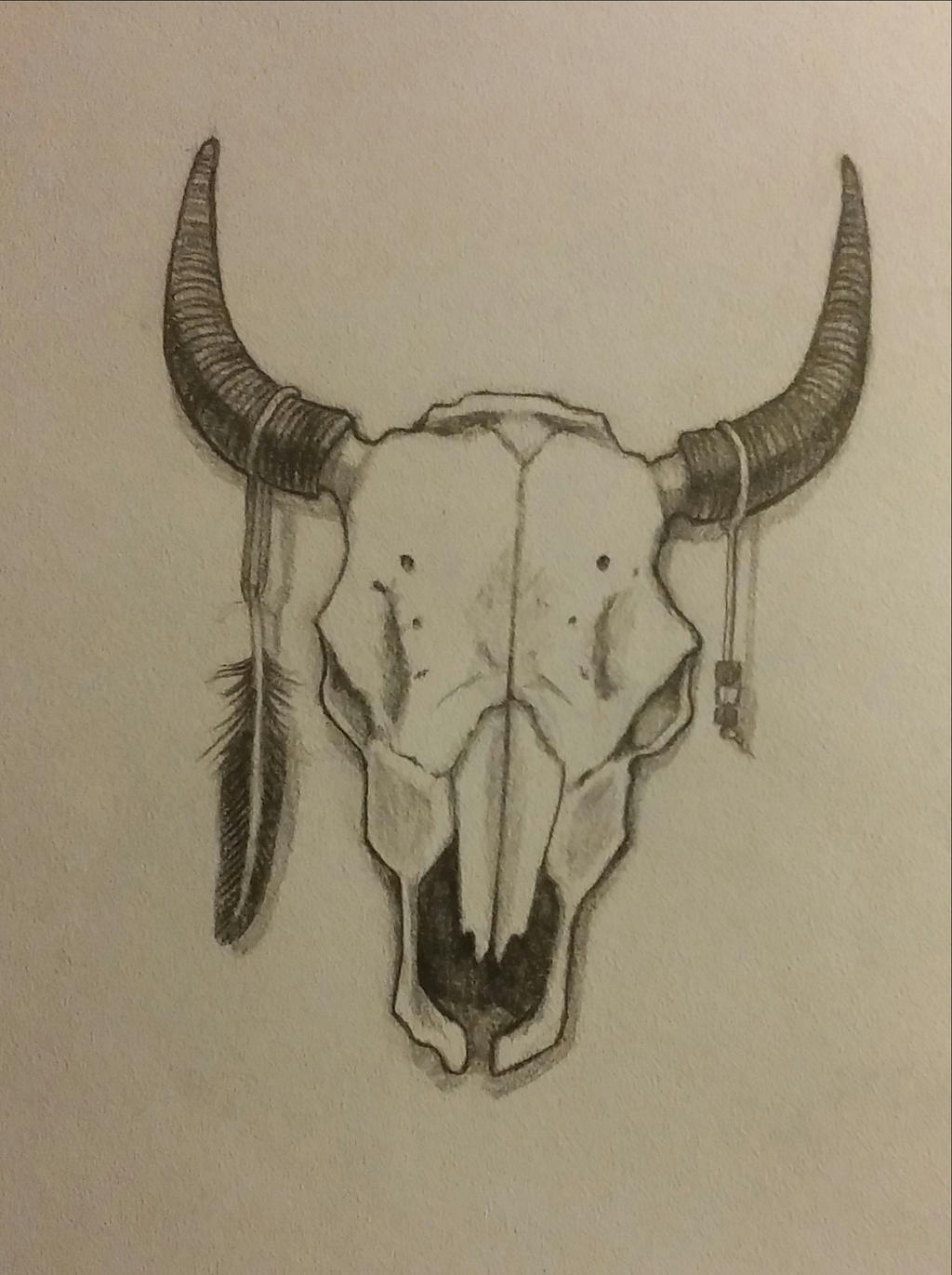 buffalo skull tattoo