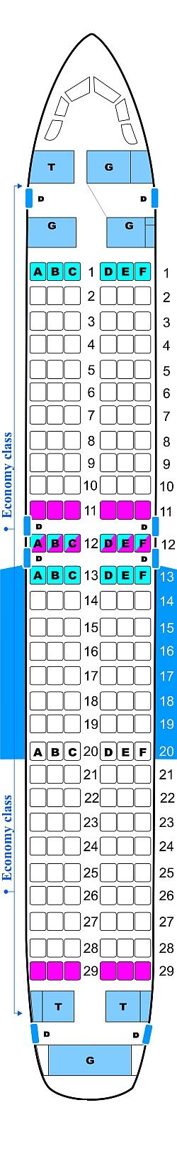 seat configuration a320