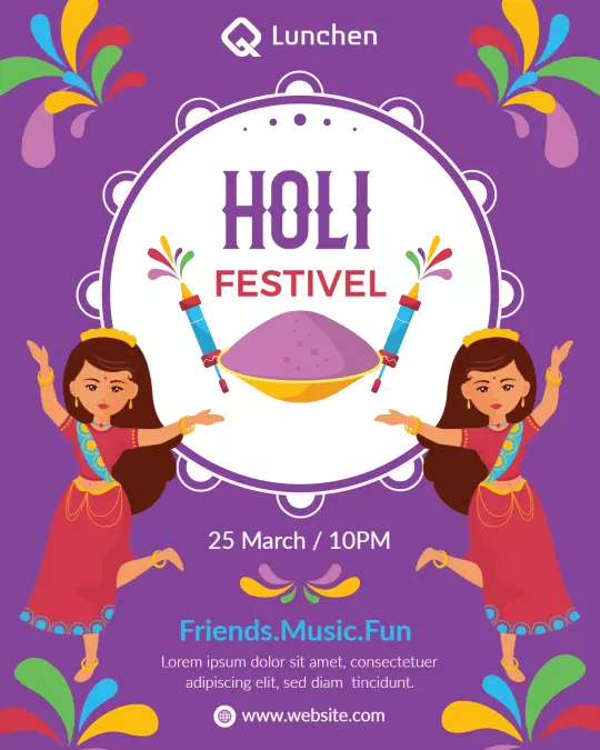 holi poster maker