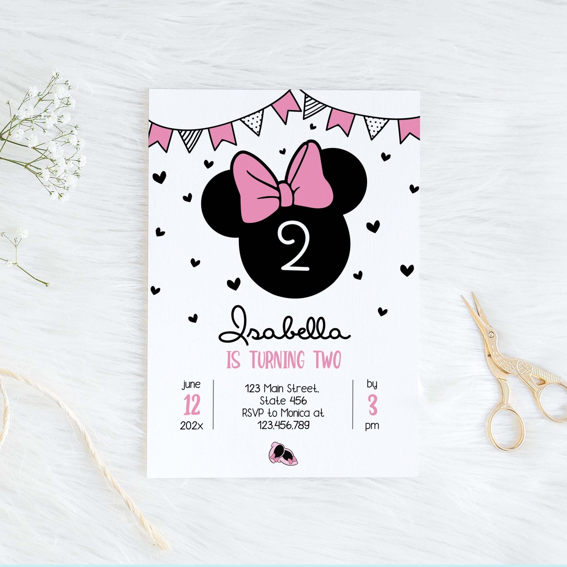 minnie invitations