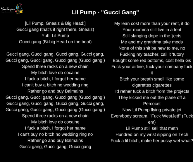 gucci gang gucci gang lyrics