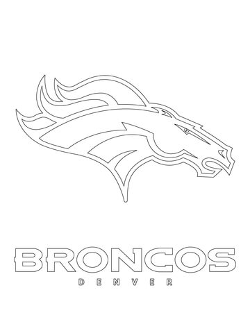 denver broncos coloring pages