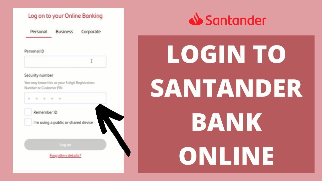 santander online banking login