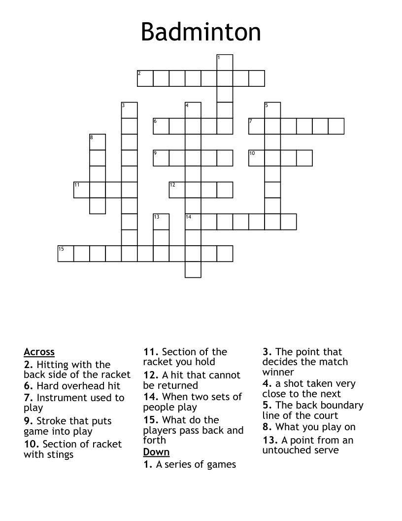 racket crossword clue