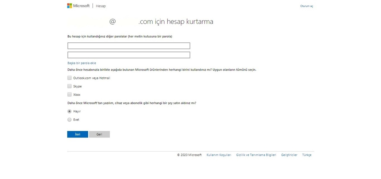 hotmail kurtarma programı