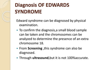 edward syndrome ppt