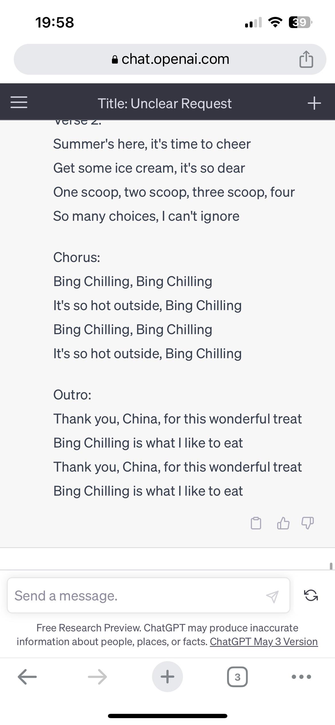 bing chilling lyrics