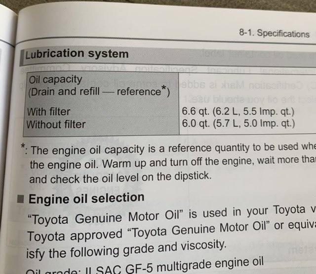 2011 toyota 4runner oil capacity