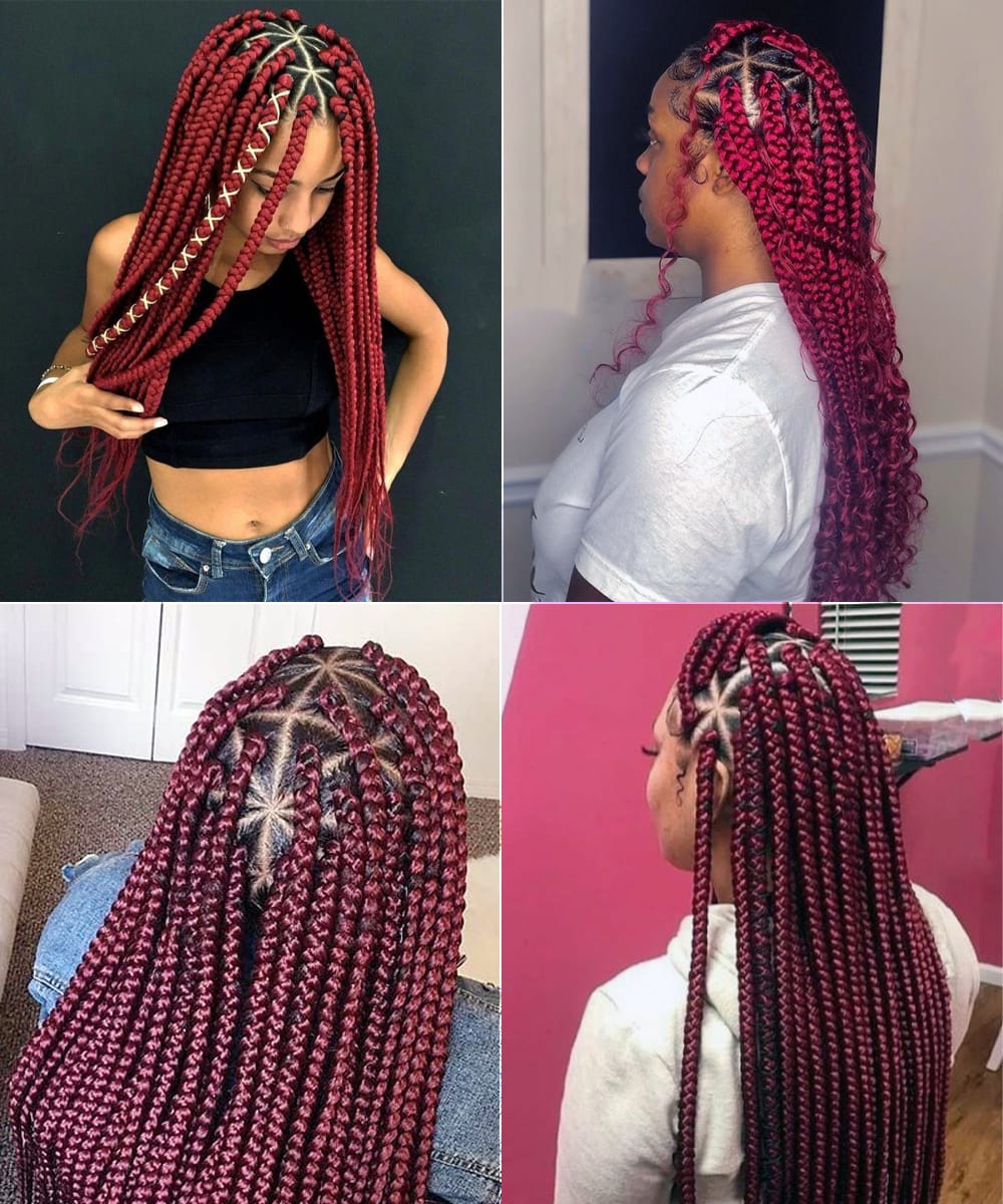 red braids