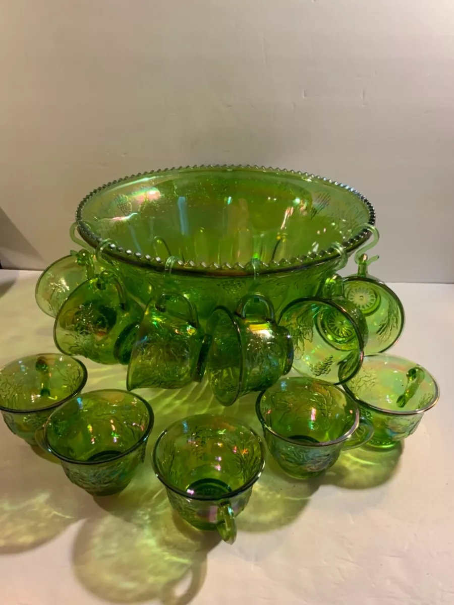 punch bowl set vintage