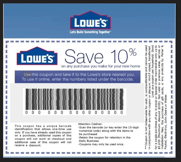 lowes discount coupon code