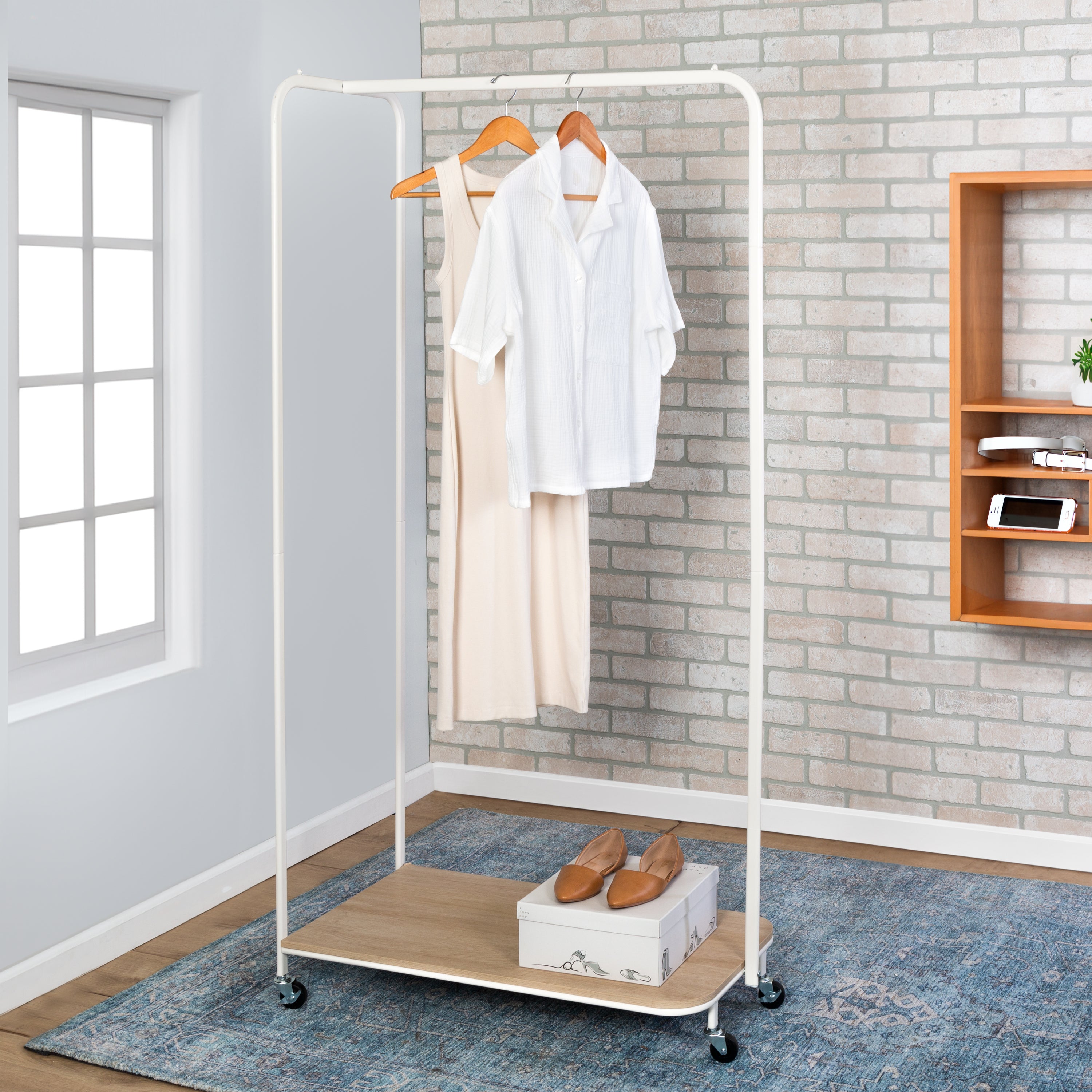 rolling clothing rack