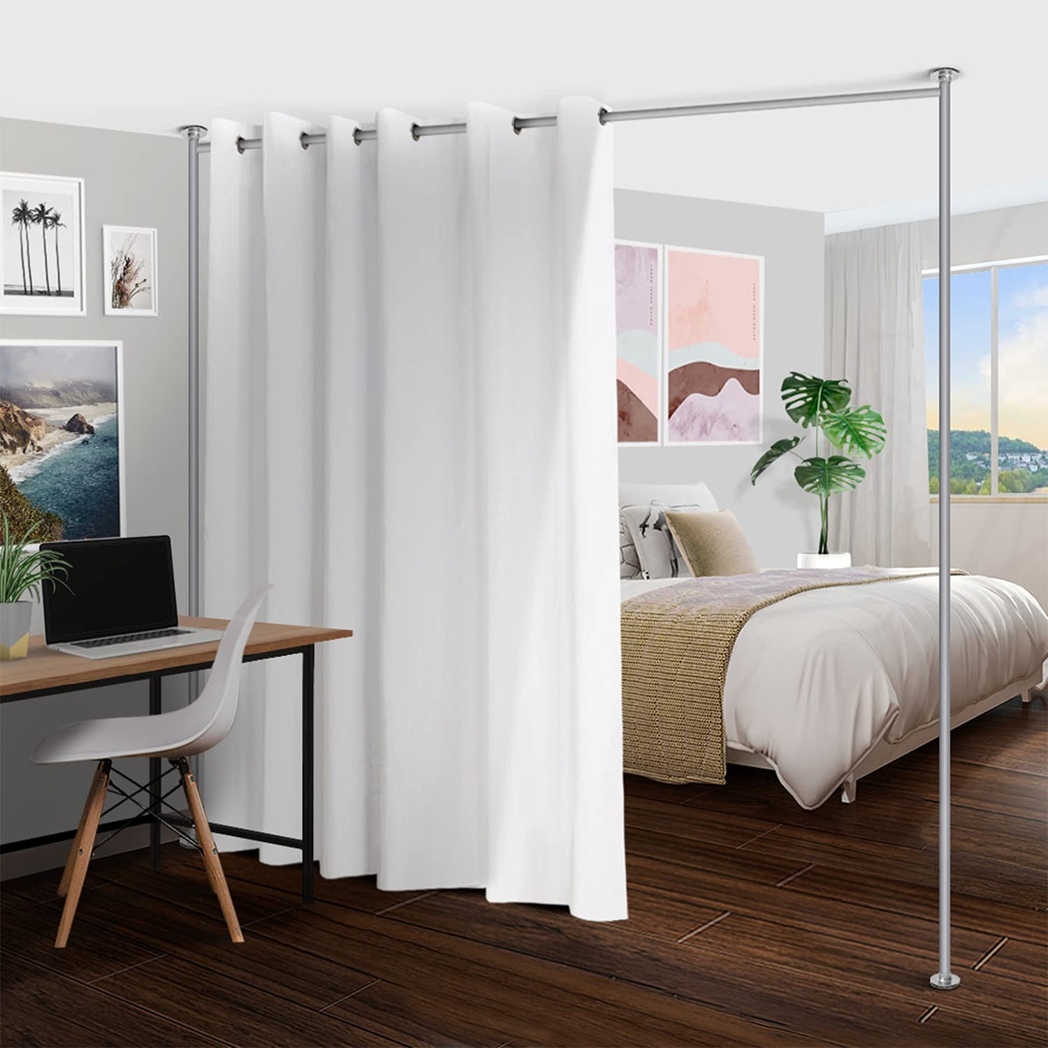 room divider curtain rod